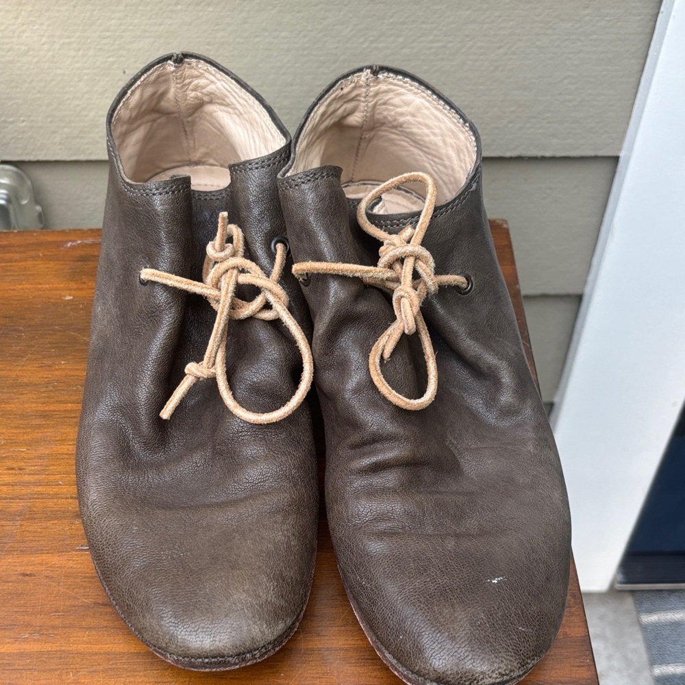 Women's Brown Leather Humanoid Boots